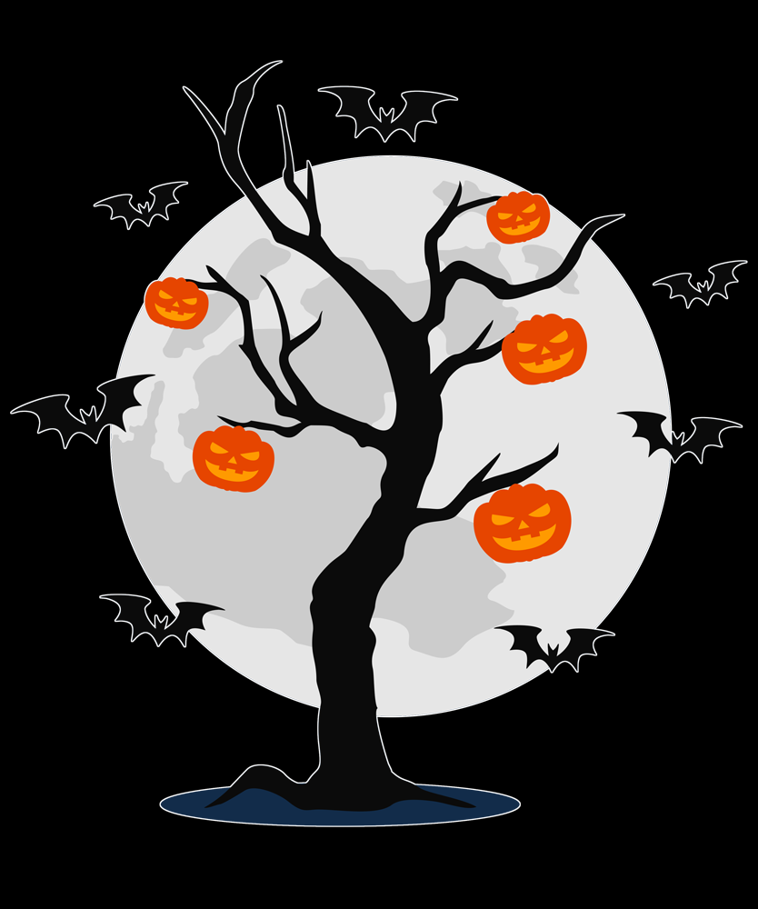 Bats Around The Pumpkin Tree - Black - Image 2
