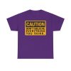 Caution, don't believe everything you think on a shirt in the color Purple - Memento Mary